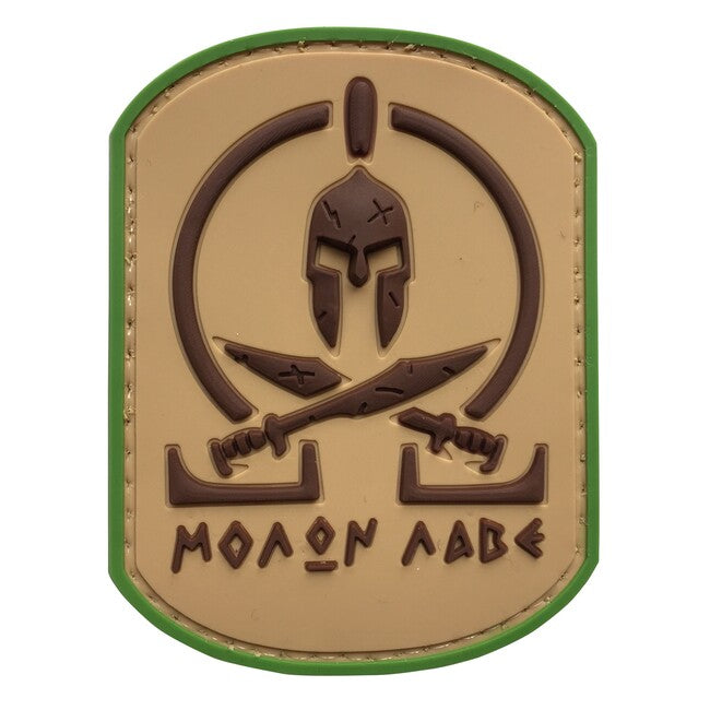 WARAGOD Molon Labe Spartan Battle Worn PVC Patch, Multicam