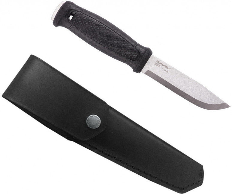 Mora of Sweden Garberg Knife with Leather Sheath, Black