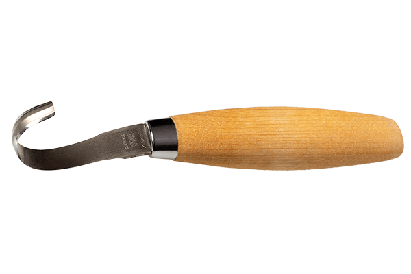 Mora of Sweden Hook 162 Carving, 5.5cm, Birch Wood, Leather Sheath