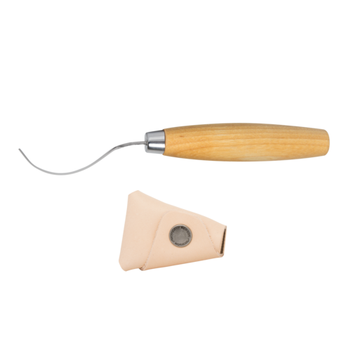Morakniv Carving Knife 163 Double Edge + Sheath, Wood Handle