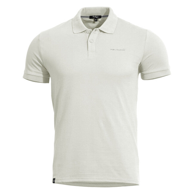 Pentagon Moth Piquet Polo Shirt, White