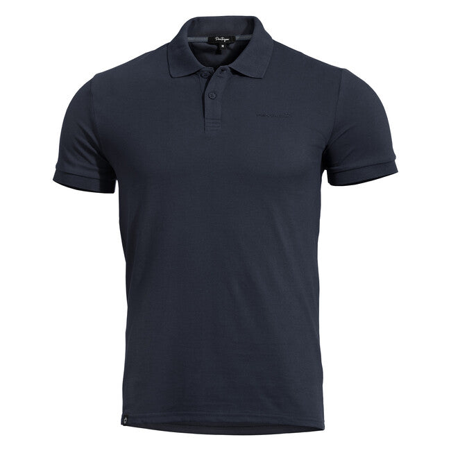 Pentagon Moth Piquet Polo Shirt, Midnight Blue