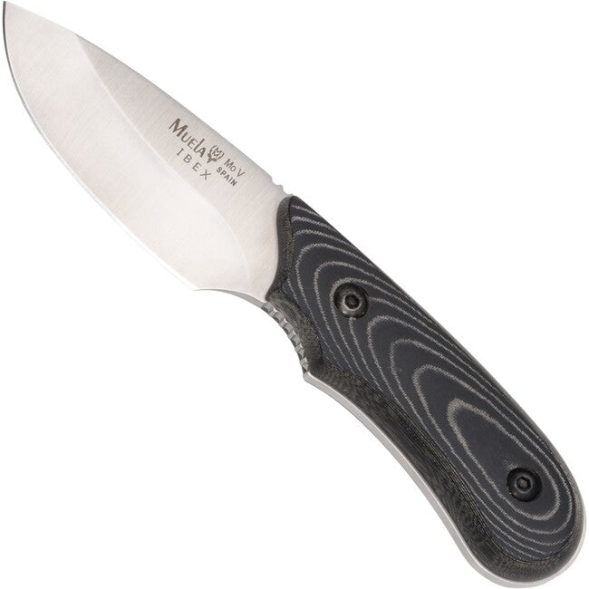 MUELA Fixed Blade Knife, Black Leather Sheath