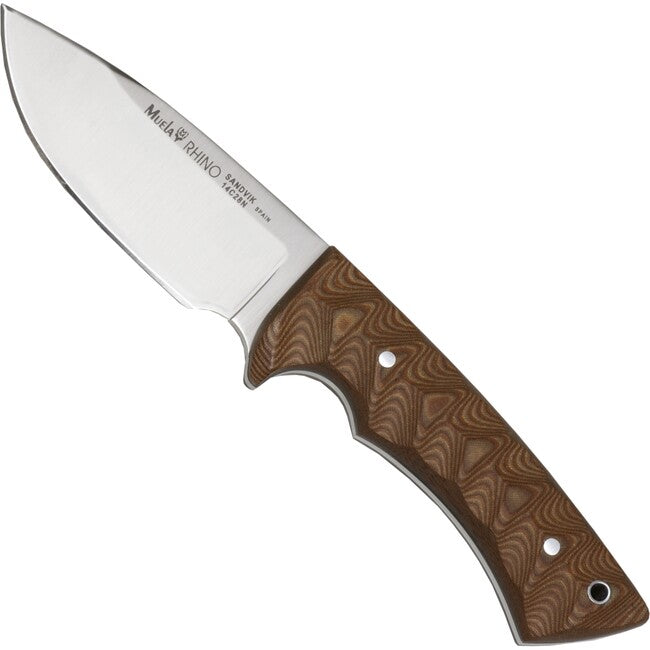MUELA Rhino Micarta Fixed Blade Knife, Sand
