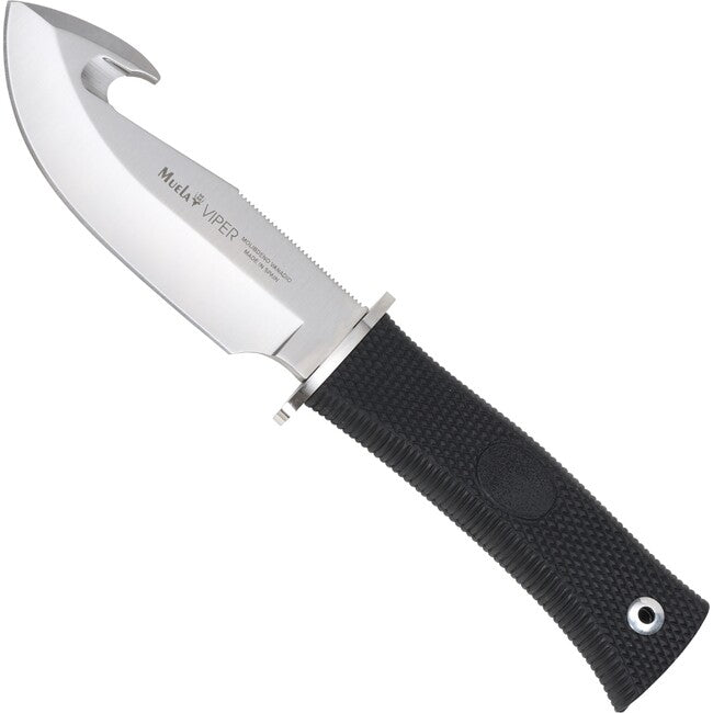 MUELA Viper Fixed Blade Knife, Black and Steel