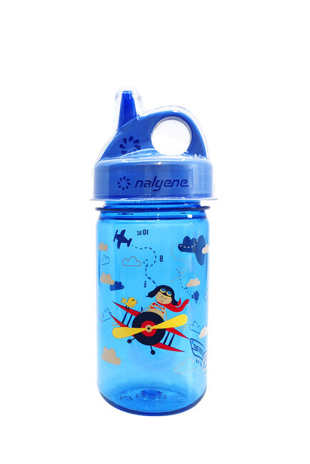 Nalgene Grip-n-Gulp Sustain Kids Water Bottle, 0.35L, Blue