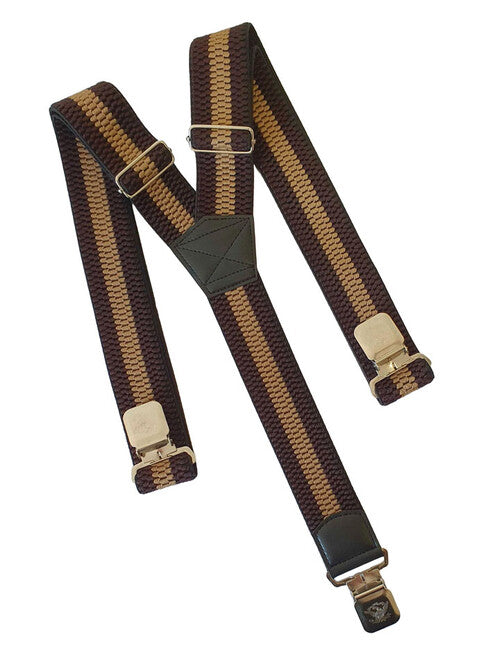 TopGal Natur Stripes Pants Braces, Brown