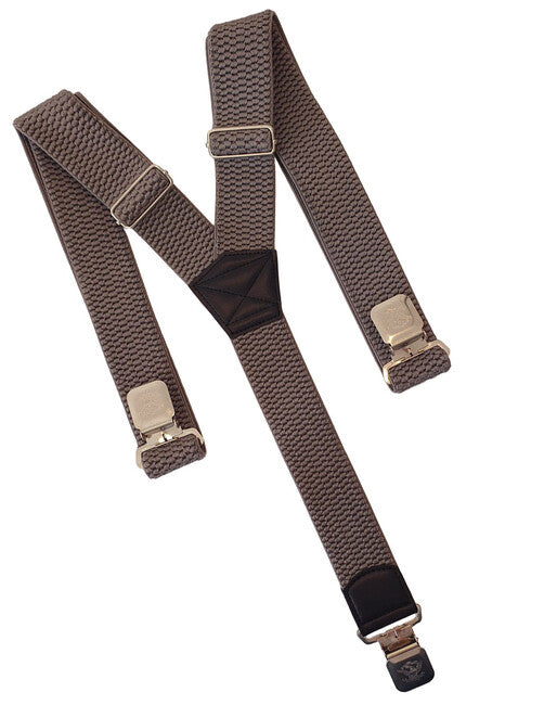 O&T Trouser Straps Natur Clip Bib Pants, Grey
