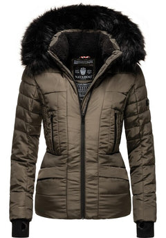 Navahoo Adele women's winter jacket with hood, Anthracite