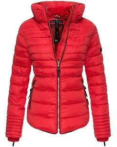 Marikoo Amber women's winter hooded jacket, red