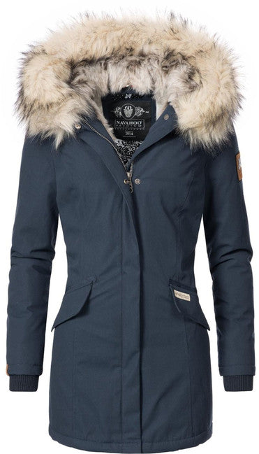 Navahoo Cristal Women's Winter Jacket with Hood and Fur
