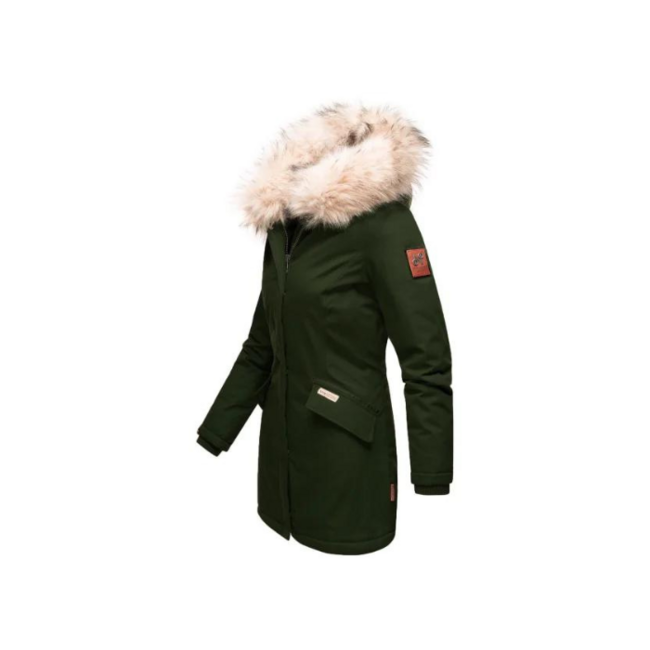 Navahoo Cristal Women's Winter Jacket with Hood and Fur