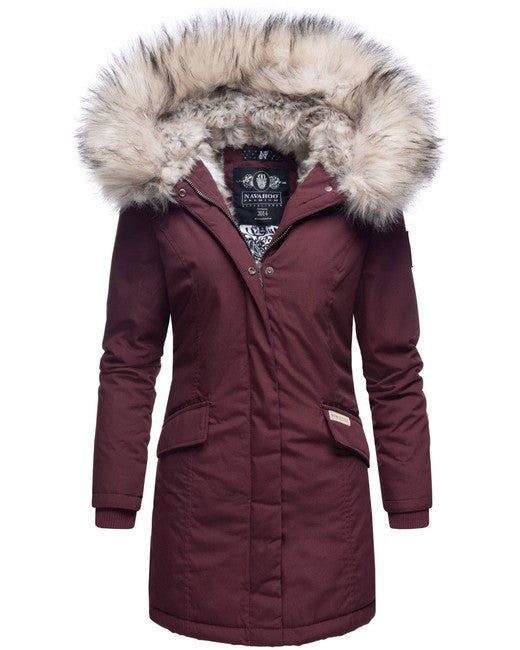 Navahoo Cristal Women's Winter Jacket with Hood and Fur