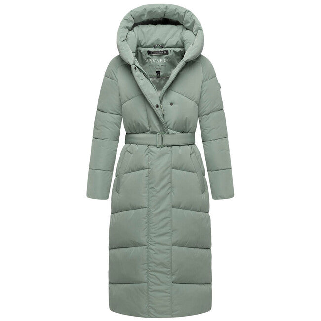 Navahoo Women's Long Winter Jacket EISBLICK, Smokey Mint