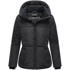 Navahoo FLÜSTERFEE 14 women's winter jacket with large hood, black
