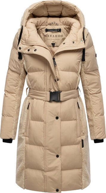 Navahoo Women's Winter Jacket Funkelteddy14, Beige