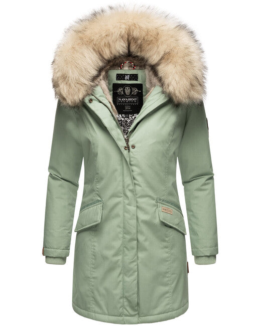 Navahoo Women's Winter Jacket with Hood and Fur Cristal