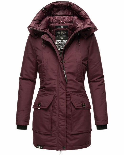 Navahoo Women's Winter Jacket with Hood Blizzardstorm, Wine