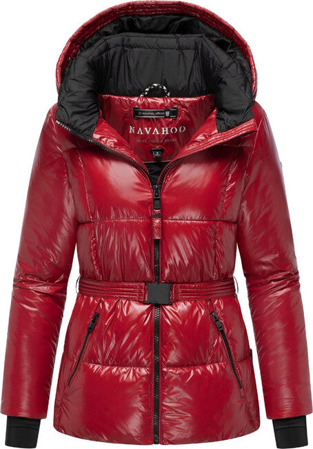 Navahoo Women's Winter Jacket with Hood EISGLANZ, Dark Red