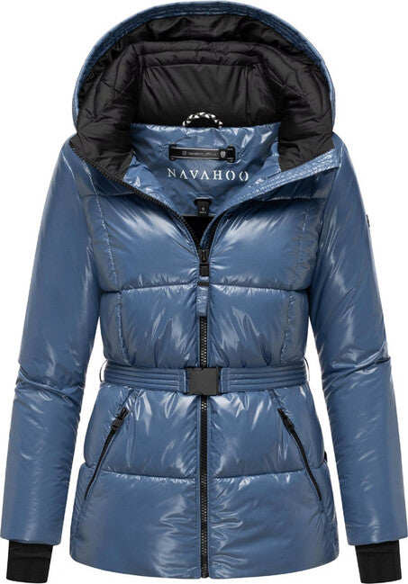 Navahoo Women's Winter Jacket with Hood EISGLANZ, Dusty Blue