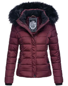 Navahoo Miamor women's winter jacket with hood, Wine