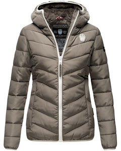 Navahoo ELVA women's winter hooded jacket, Grey oliv