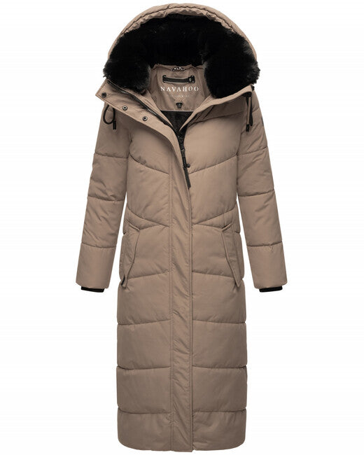 Navahoo HINGUCKER Women's Winter Jacket with Hood, Light Grey