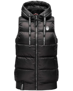 Navahoo KASSIDY women's vest with hood, black