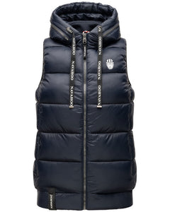 Navahoo KASSIDY women's vest with hood, Navy