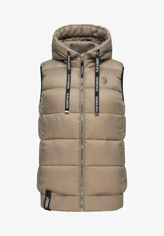 Navahoo KASSIDY women's vest with hood, Taupe