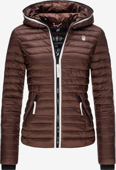 Navahoo Kimuk Princess women's transitional jacket with hood, Dark choco