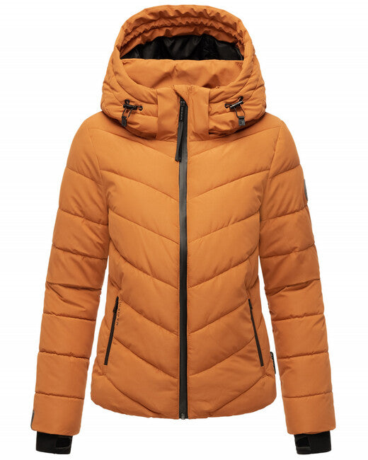 Marikoo SAMUIAA Women's Winter Jacket with Hood, Cinnamon