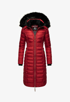 Navahoo UMAY women's quilted coat, Dark red