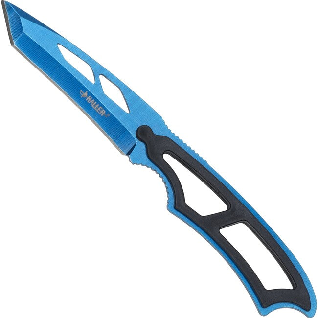 Haller NeckKnife Fixed Blade Knife, Blue Anodized
