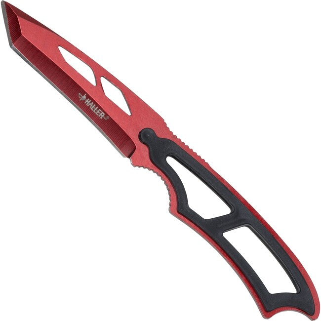 Haller NeckKnife Fixed Blade Knife, Red Anodized