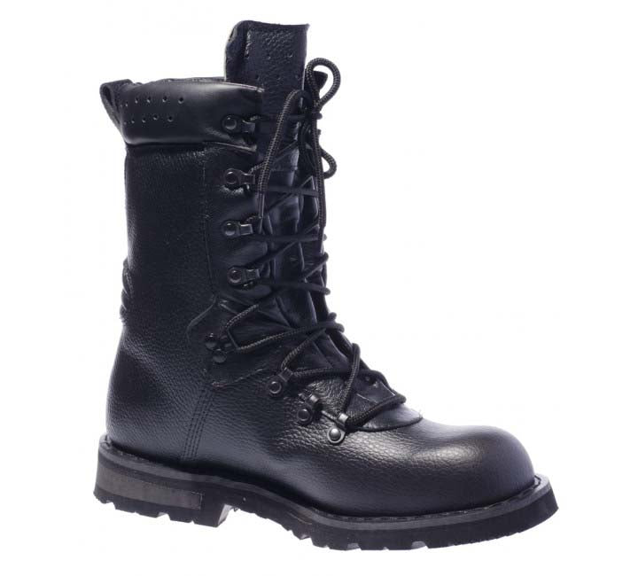 MFH Combat Boots, German Black with Leather Lining