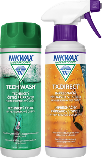 Nikwax 2 ks sada prípravkov Twin Tech Wash / TX.Direct Spray-On 300ml