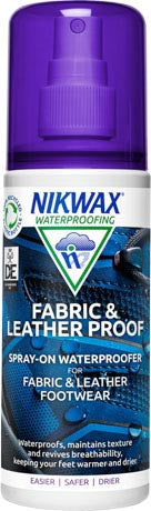 Nikwax impregnačný prípravok so špongiou v spreji, koženú a kombinovanú obuv Fabric & Leather Proof Spray 125ml