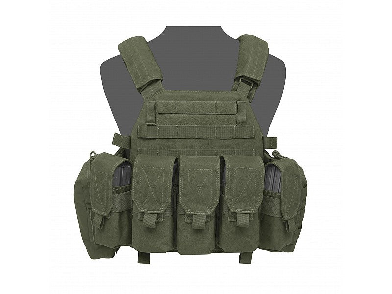 Warrior Assault Systems Elite Ops DCS Plate Carrier 6x M4 Pouch, Olive, Medium
