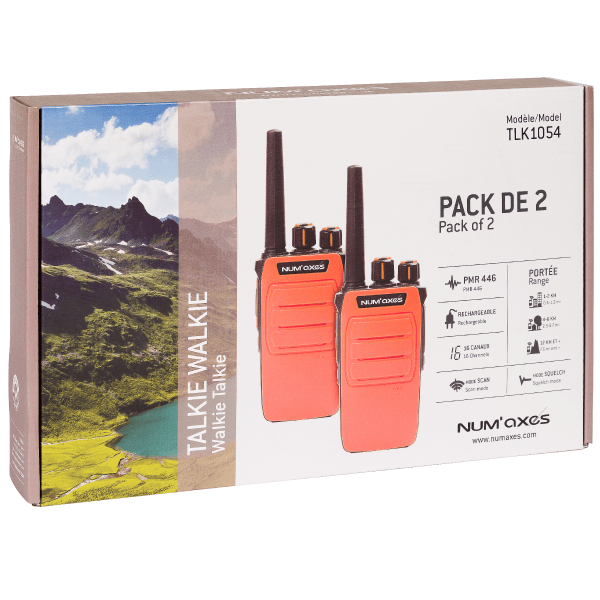 NUM´AXES TLK1054 Walkie Talkie vysielačka model, červená