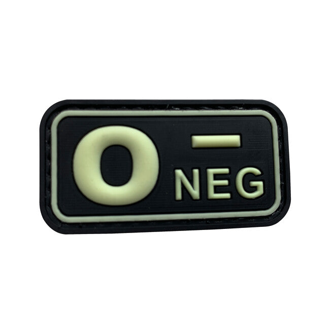 WARAGOD O NEG PVC Patch Glow in the Dark
