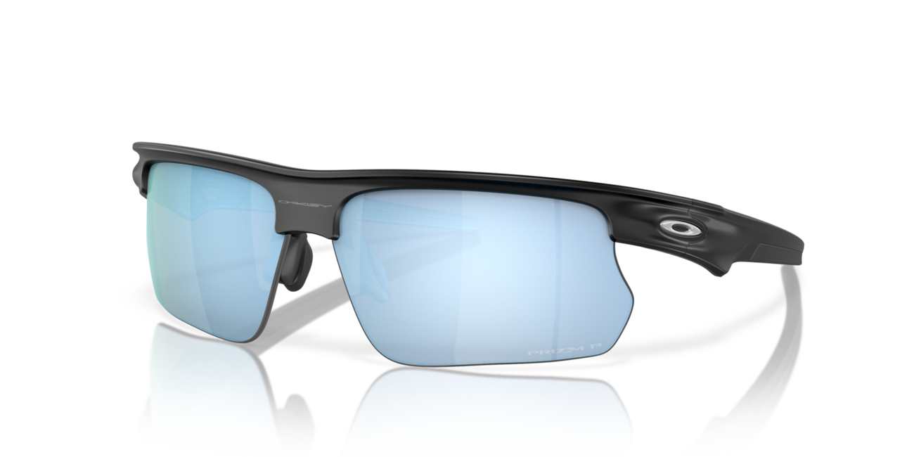 Oakley BISPHAERA Sunglasses, Matte Black Frame, Prizm Deep Water Polarized Lenses, 68