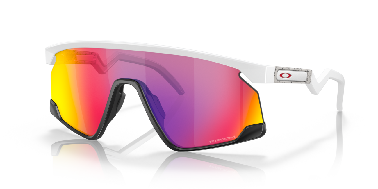 Oakley BXTR Sunglasses 39, Matte White Frame, Prizm Road Lens