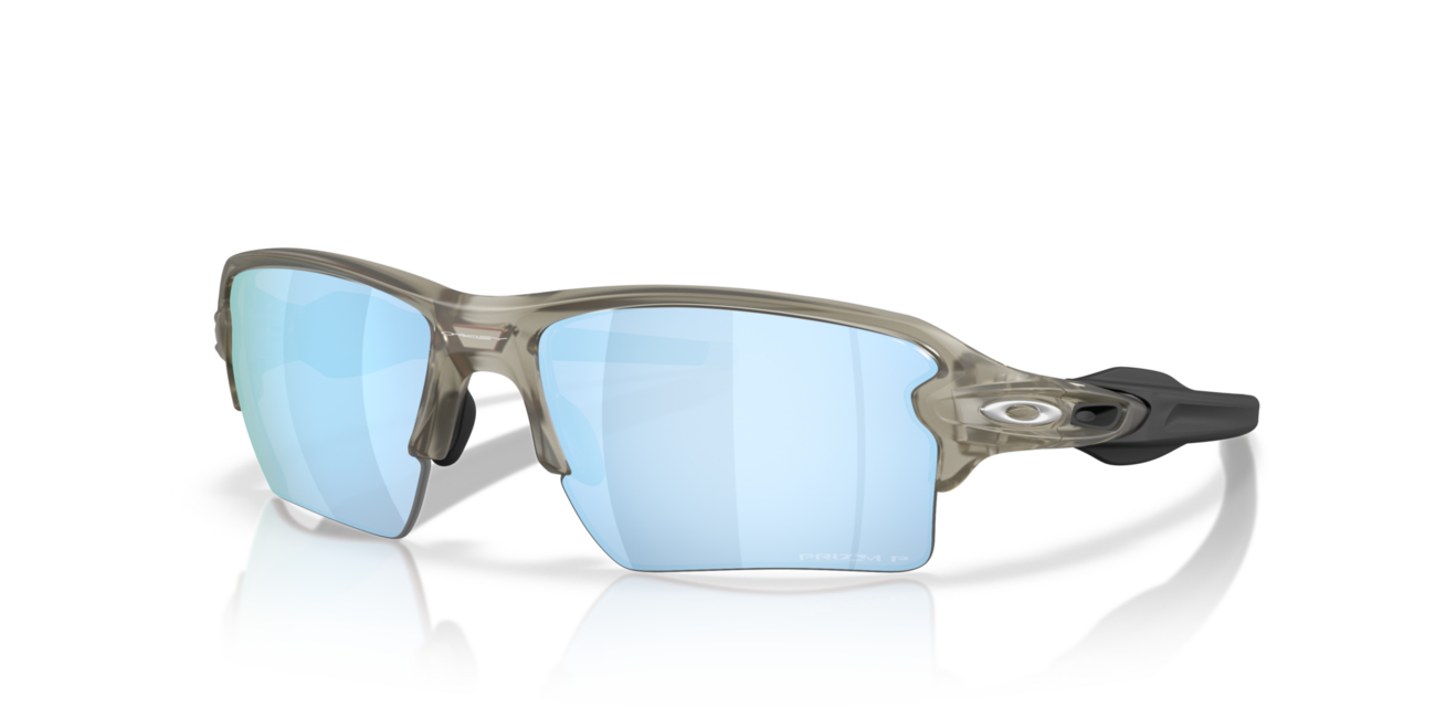 Oakley FLAK 2.0 XL Sunglasses, Matte Grey Ink Frame, Prizm Deep Water Polar Lenses, 59, Metal