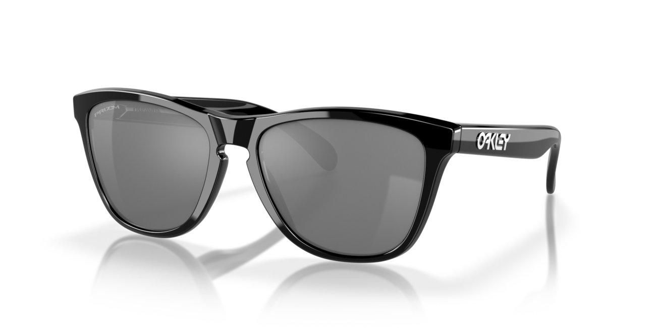 Oakley FROGSKINS Sunglasses, Polished Black Frame, Prizm Black Lens, 55