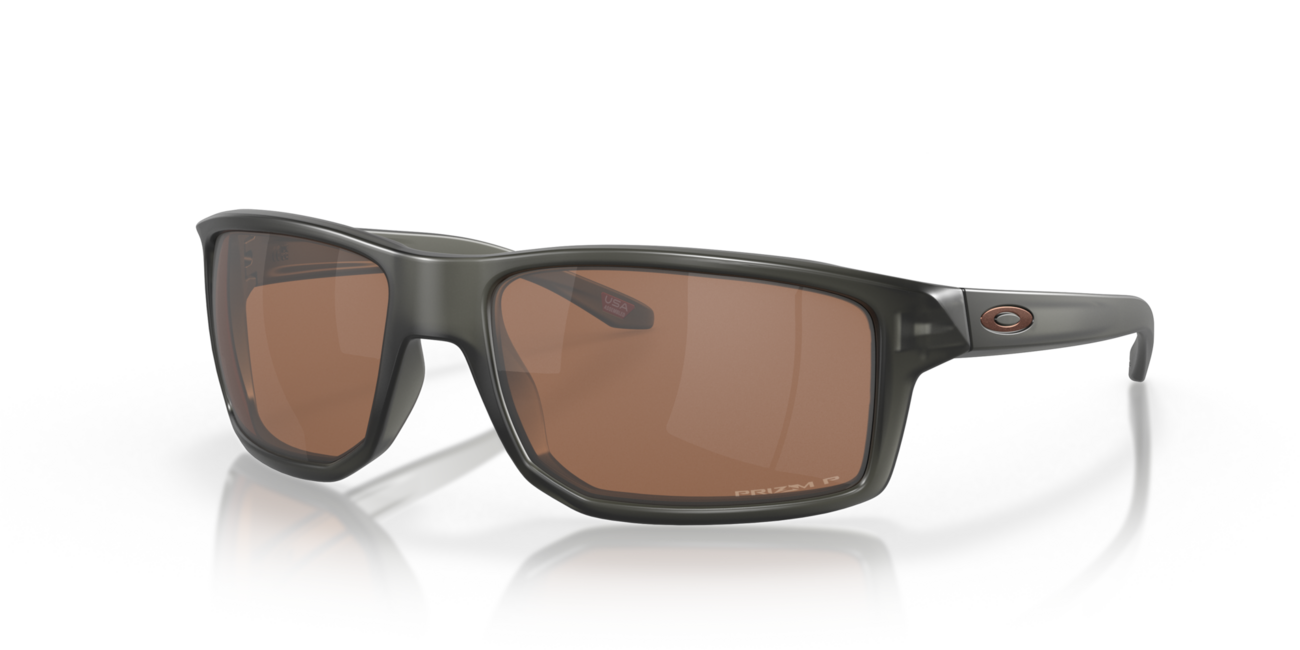 Oakley Gibston Sunglasses, Matte Grey Smoke Frame, Prizm Tungsten Polarized Lenses, 61