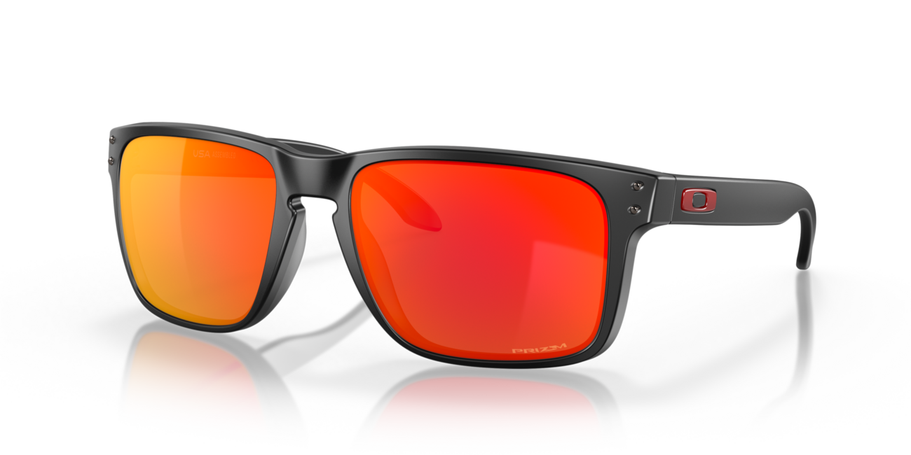 Oakley Holbrook XL Sunglasses, Matte Black Frame, Prizm Ruby Lenses, 59