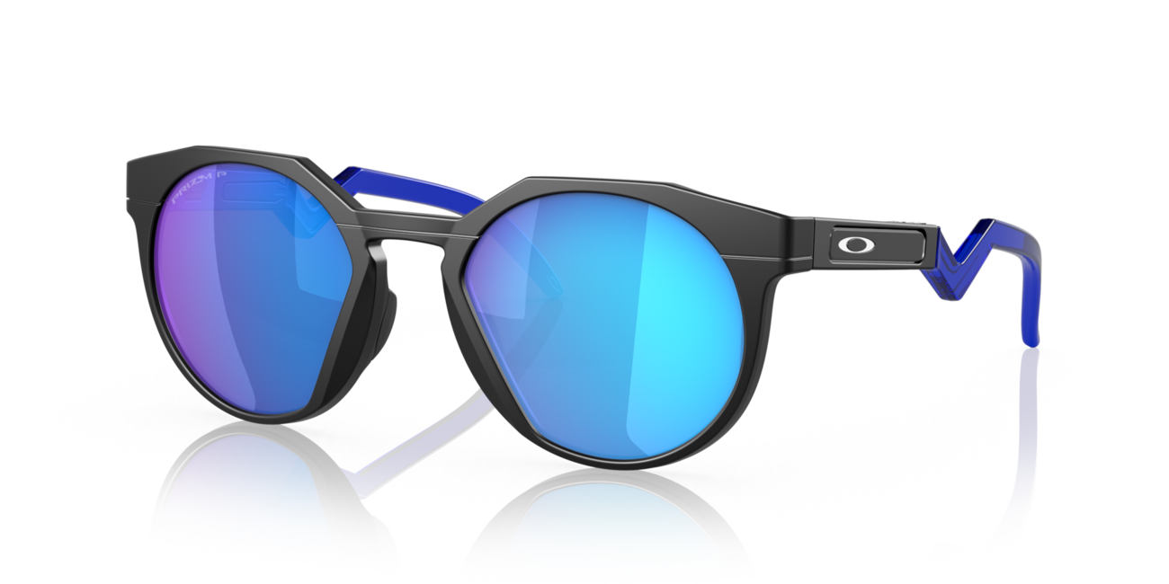Oakley HSTN Sunglasses, Matte Black Frame, Prizm Sapphire Polar Lenses, 52