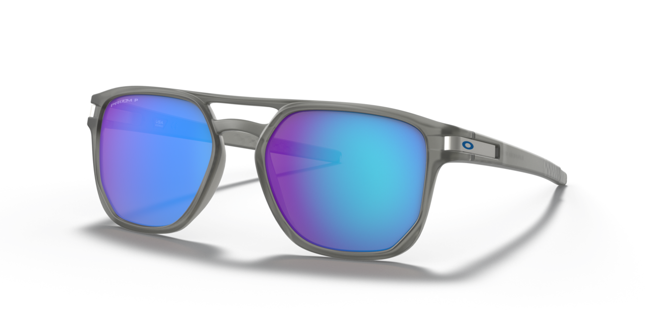 Oakley LATCH BETA Sunglasses, Matte Grey Ink Frame, Prizm Sapphire Iridium Polarized, 54