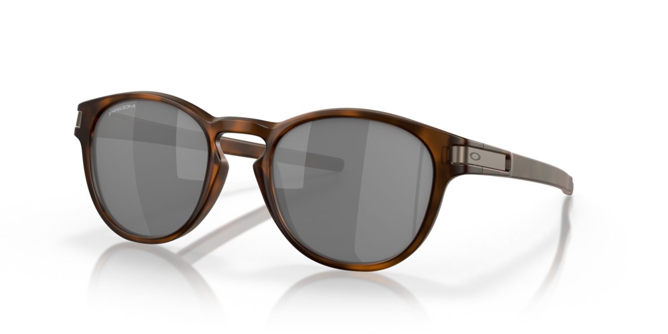 Oakley LATCH Sunglasses, Matte Brown Tortoise Frame, Prizm Black Lenses, 53